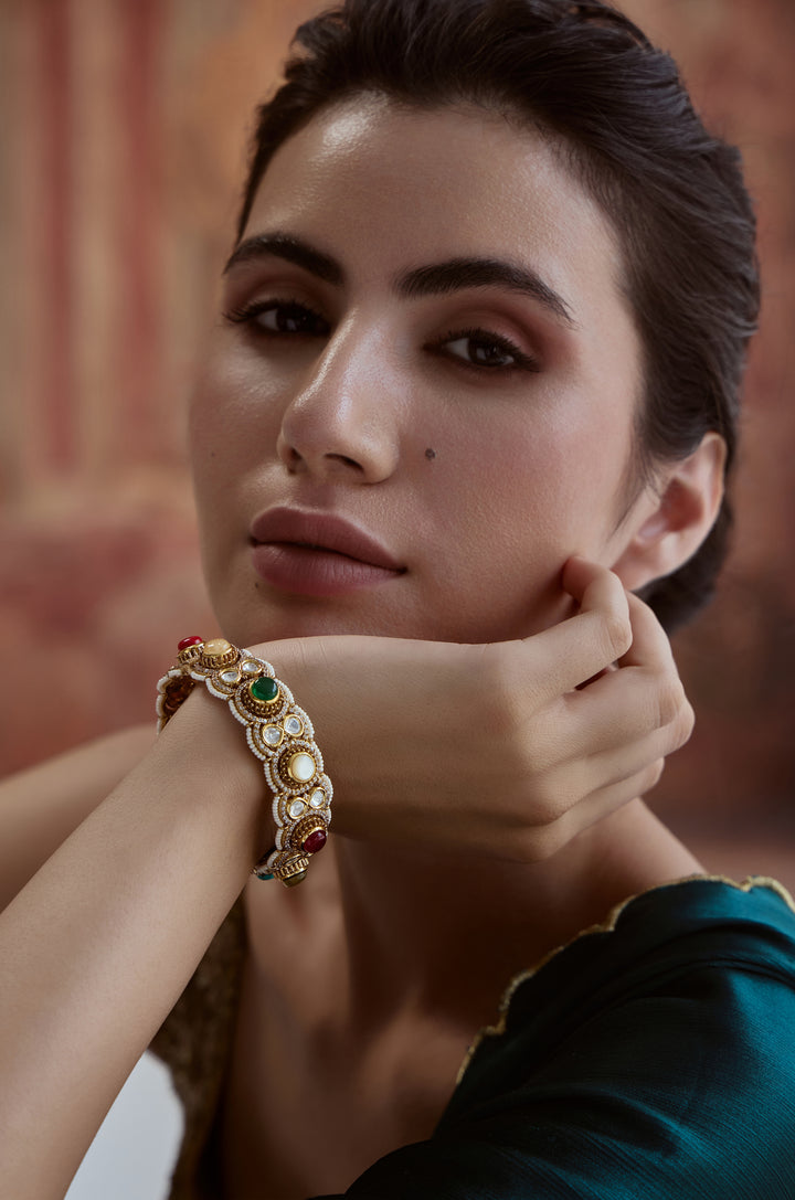 Shree Multicolored Polki Bangle