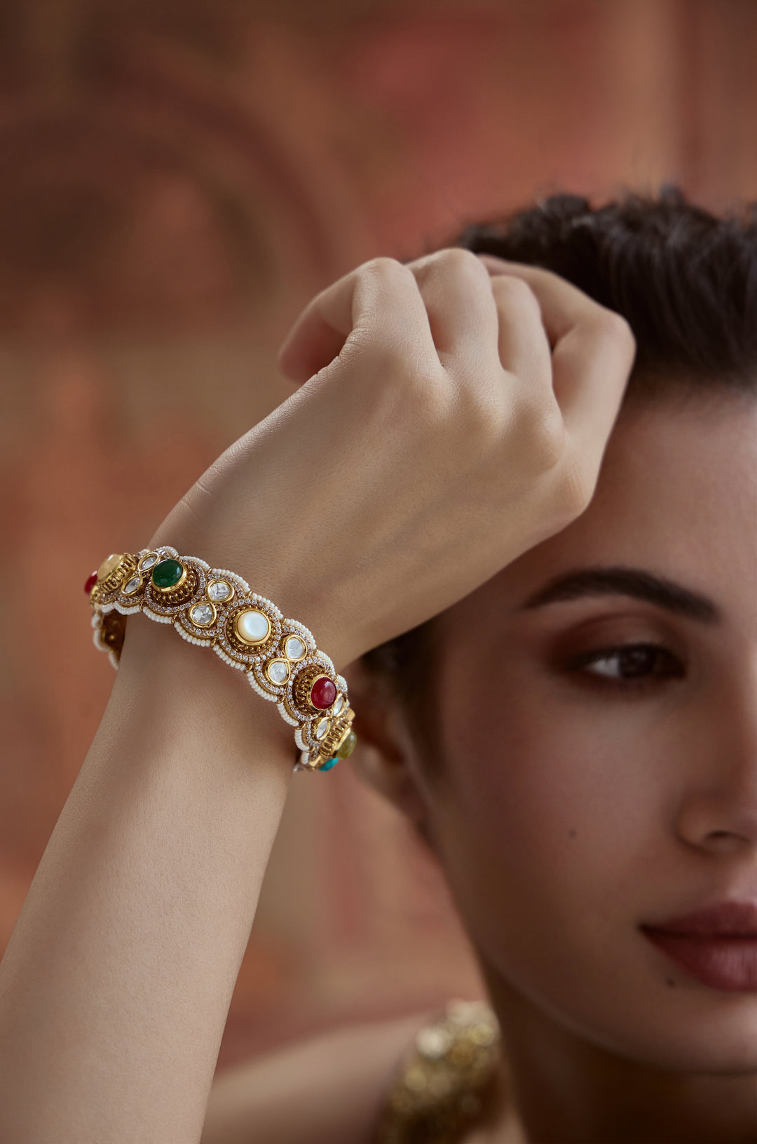 Shree Multicolored Polki Bangle