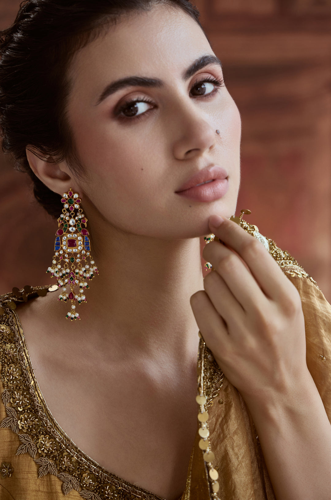 Novika Multicolored Kundan Earrings