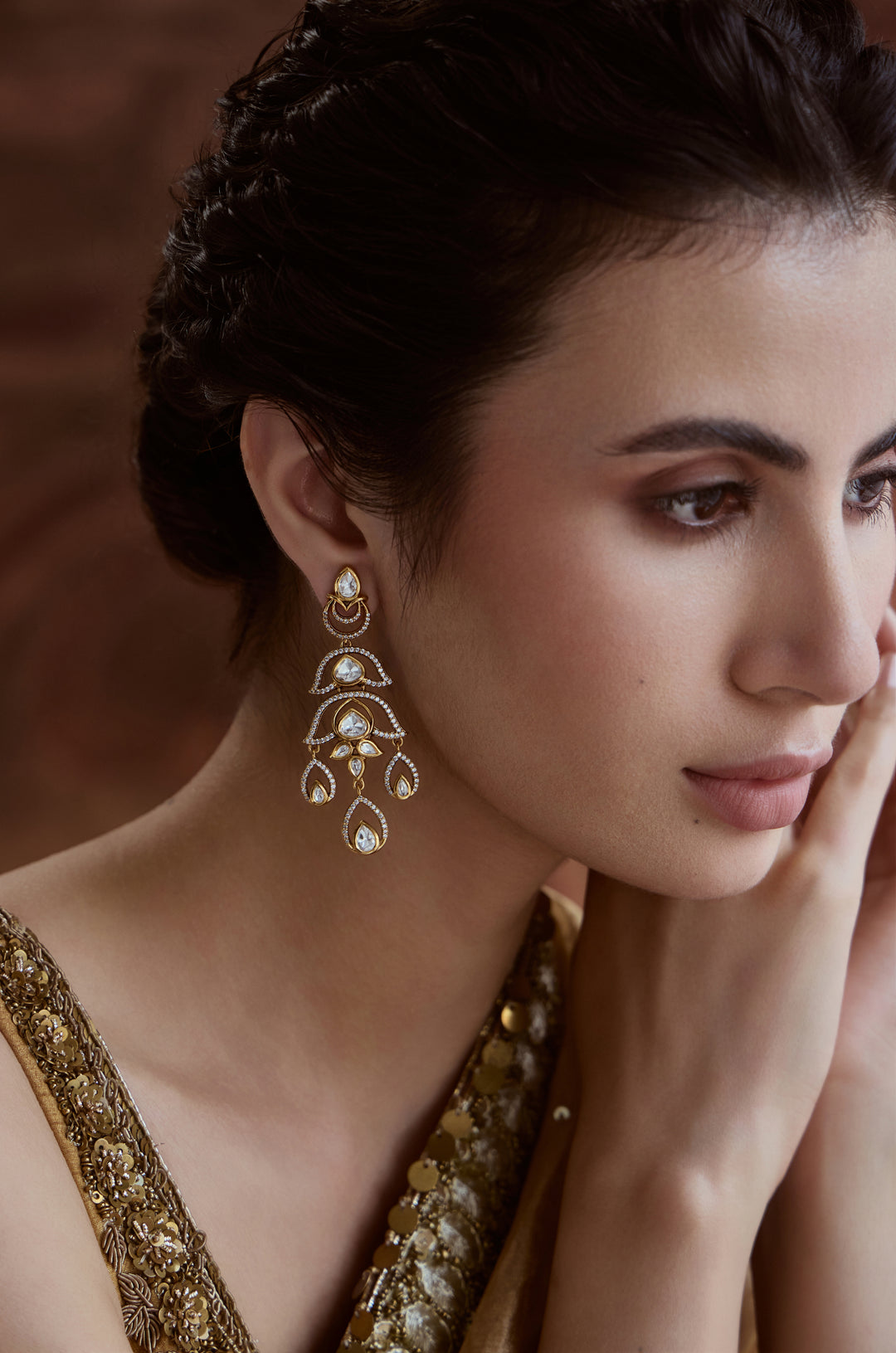 Qasr Polki Drop Earrings