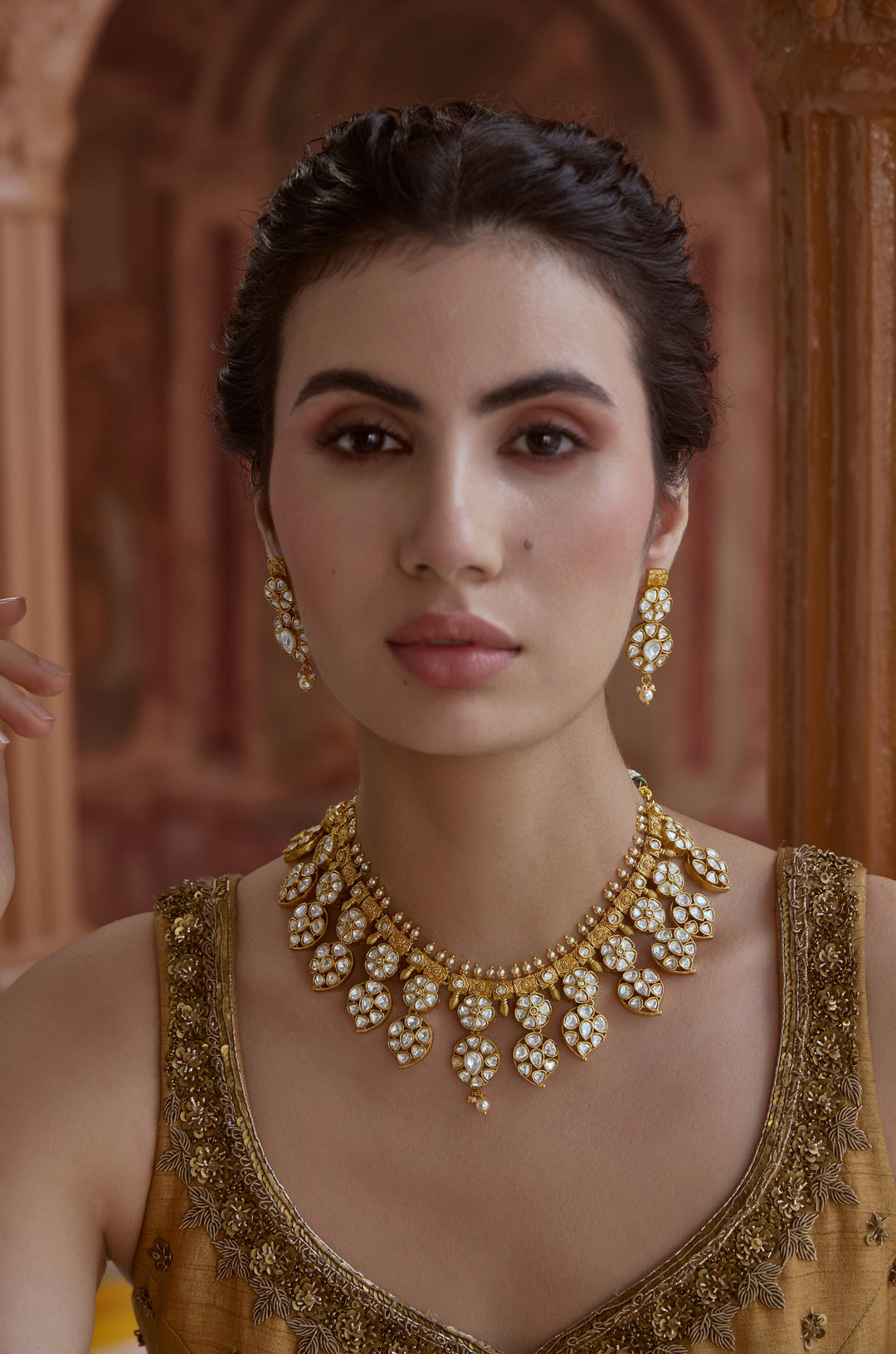 Pranali Polki Necklace Set