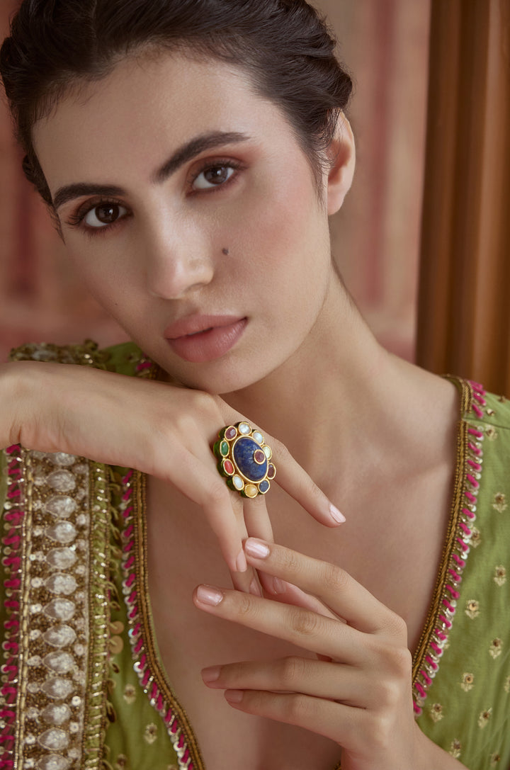 Ramya Navrattan Kundan Ring