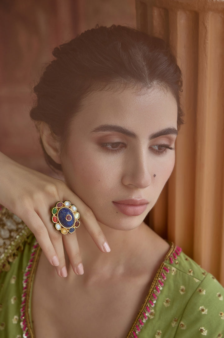 Ramya Navrattan Kundan Ring