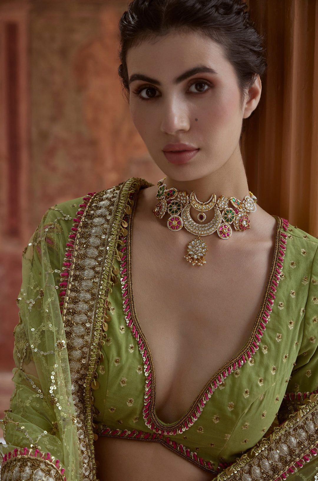 Rabani Multicolored Kundan Necklace