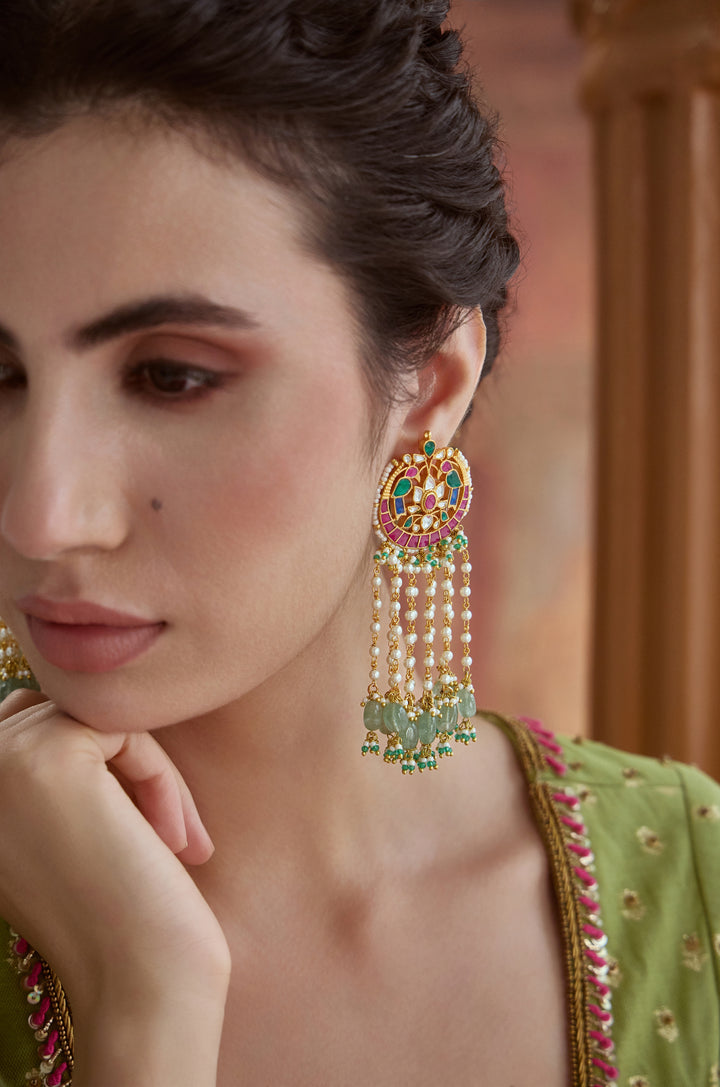 Inez Multicolored Kundan Earrings