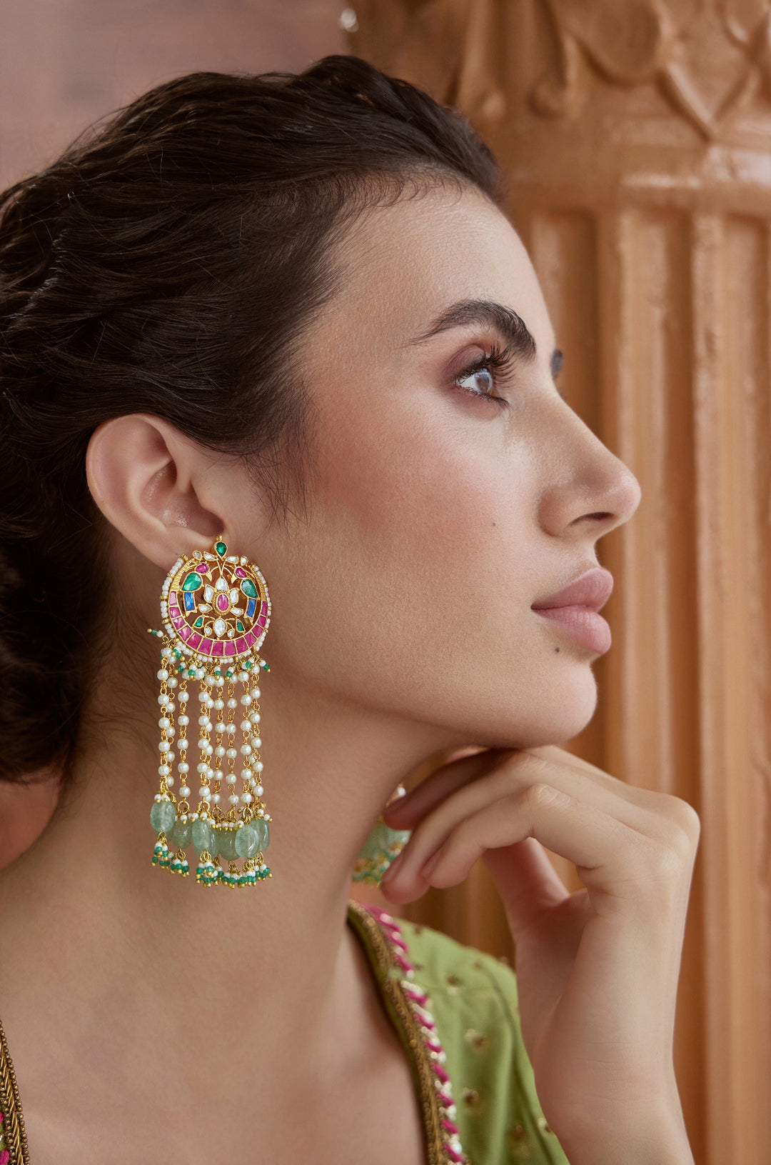 Inez Multicolored Kundan Earrings