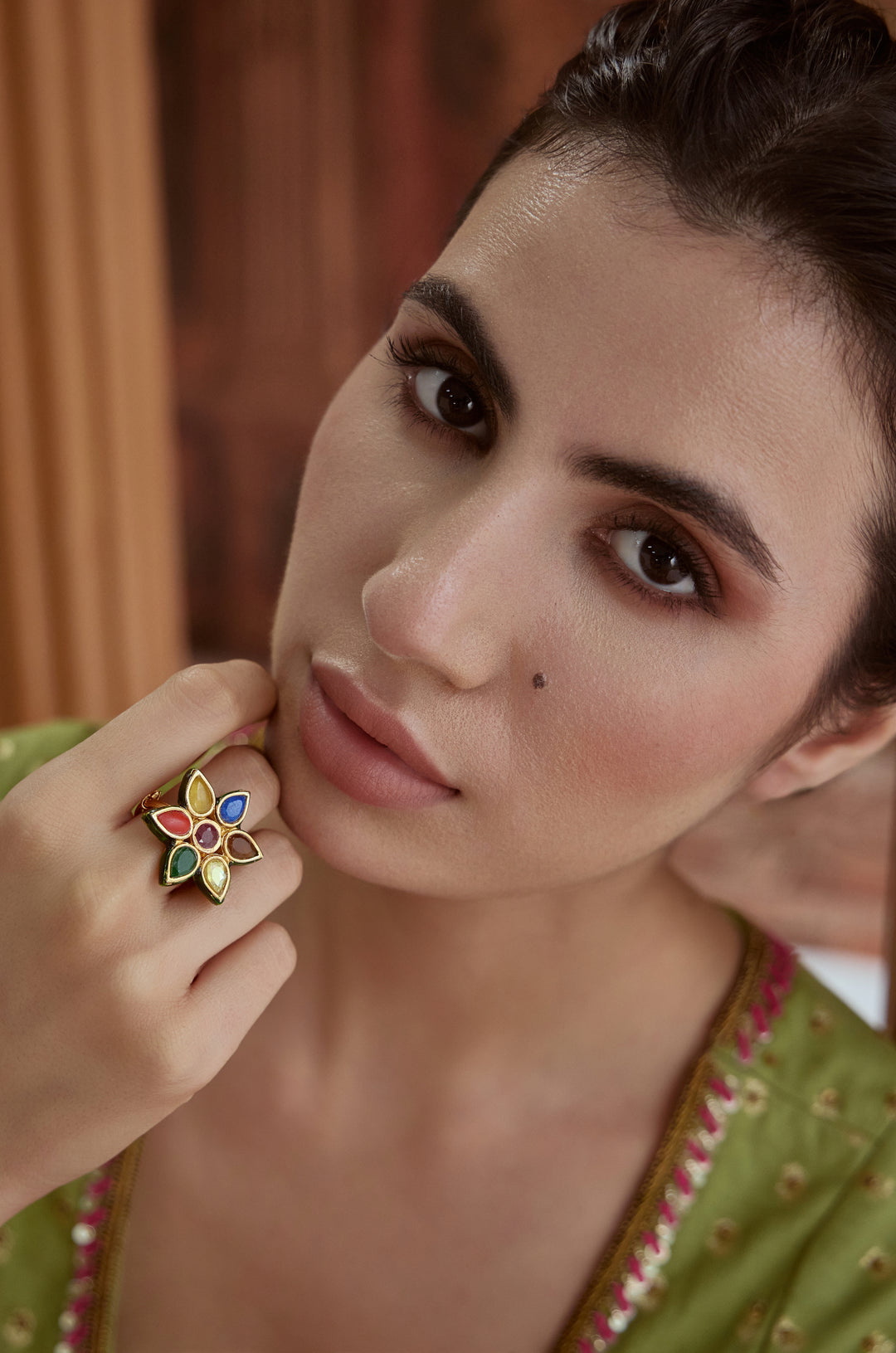 Riddhi Navrattan Kundan Ring