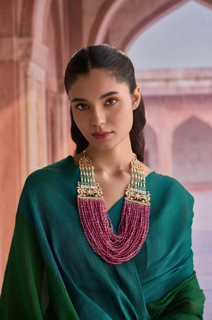 Ishi Pink Kundan Necklace