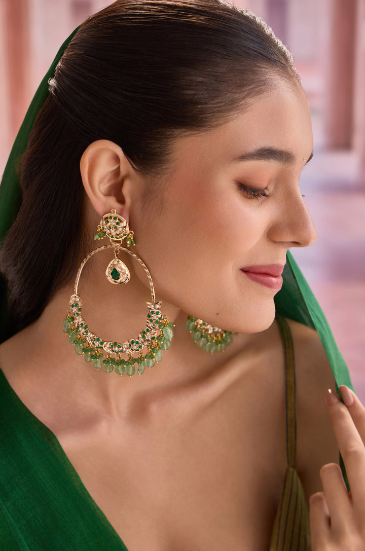 Parizad Mint Jadau Earrings