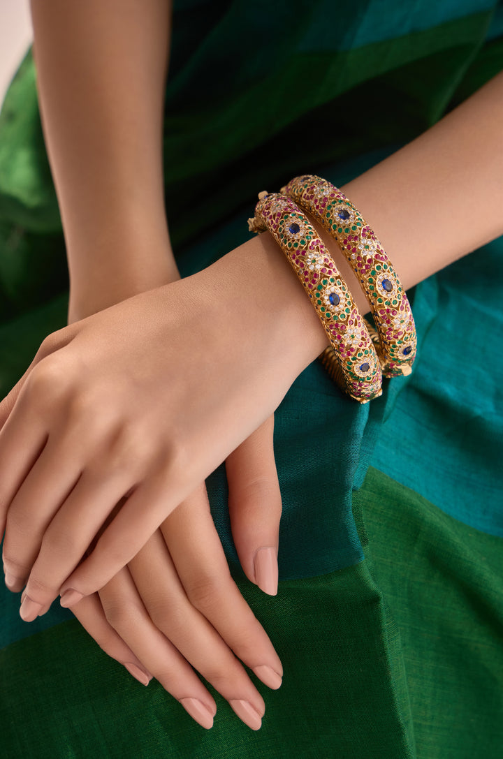 Silvi Multicolored Jadau Bangle