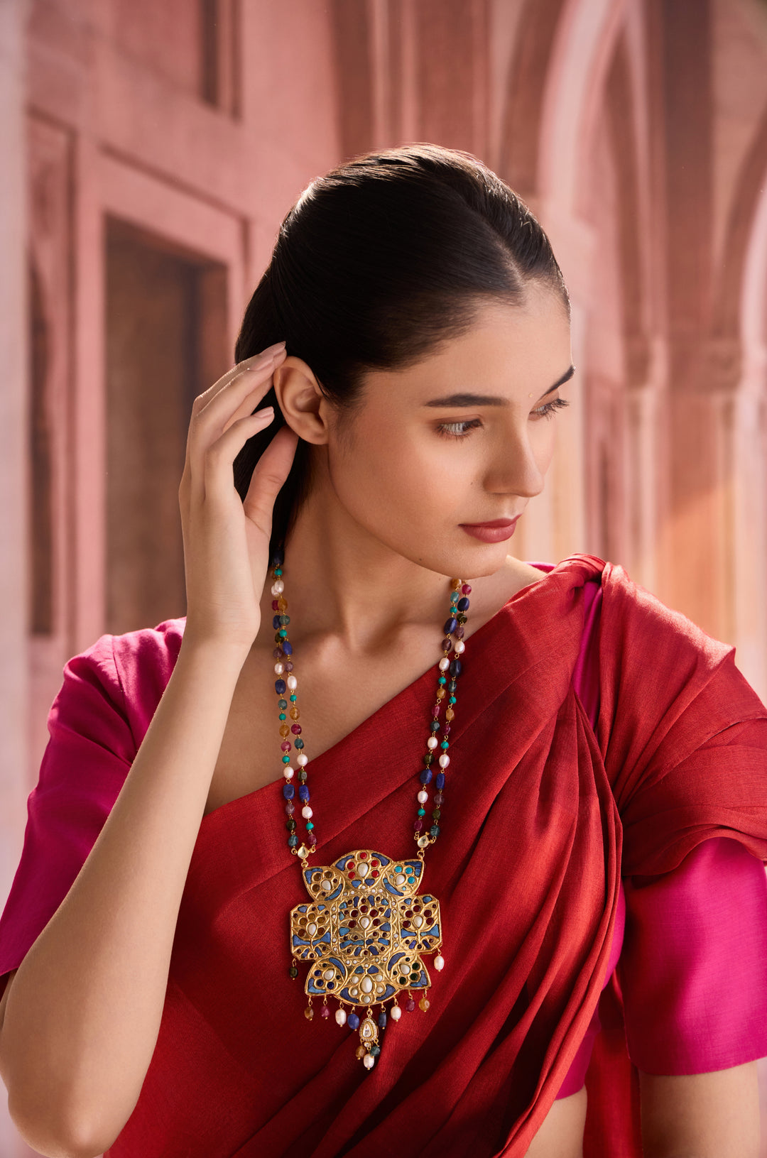 Shamala Multicolored Jadau Necklace