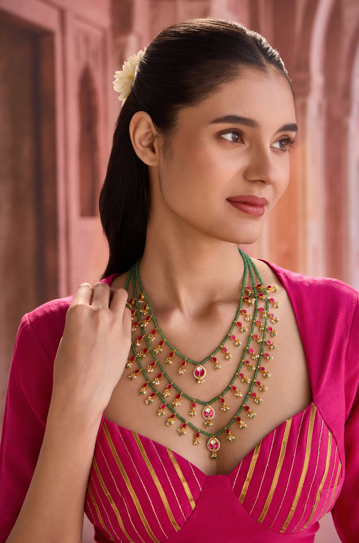 Yasmin Green Layered Necklace