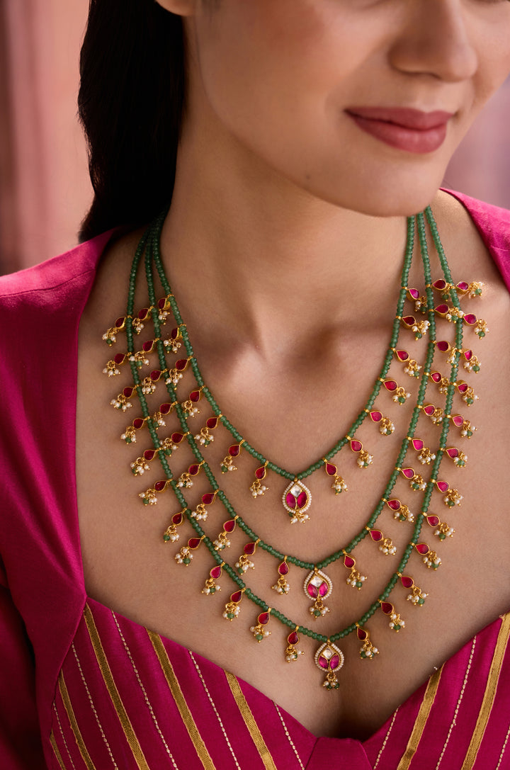 Yasmin Green Layered Necklace