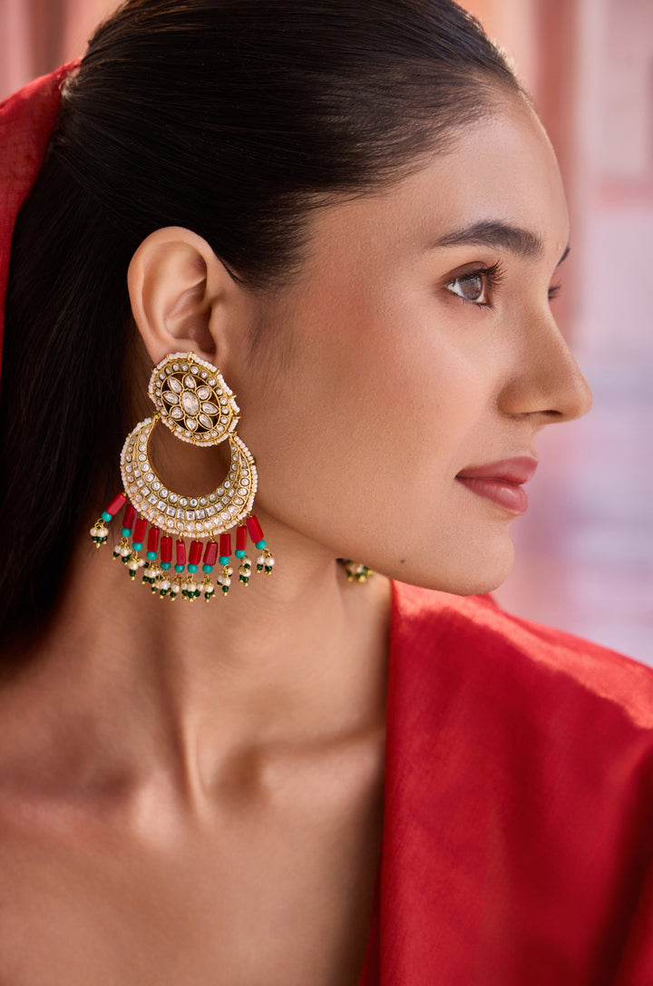 Neeru Kundan Chandbali Earrings