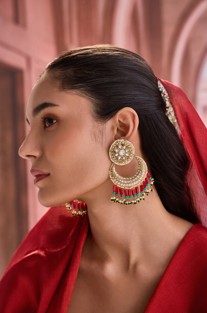 Neeru Kundan Chandbali Earrings