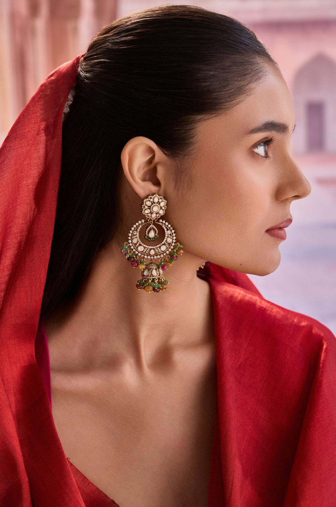Aarna Polki Jhumka Earrings