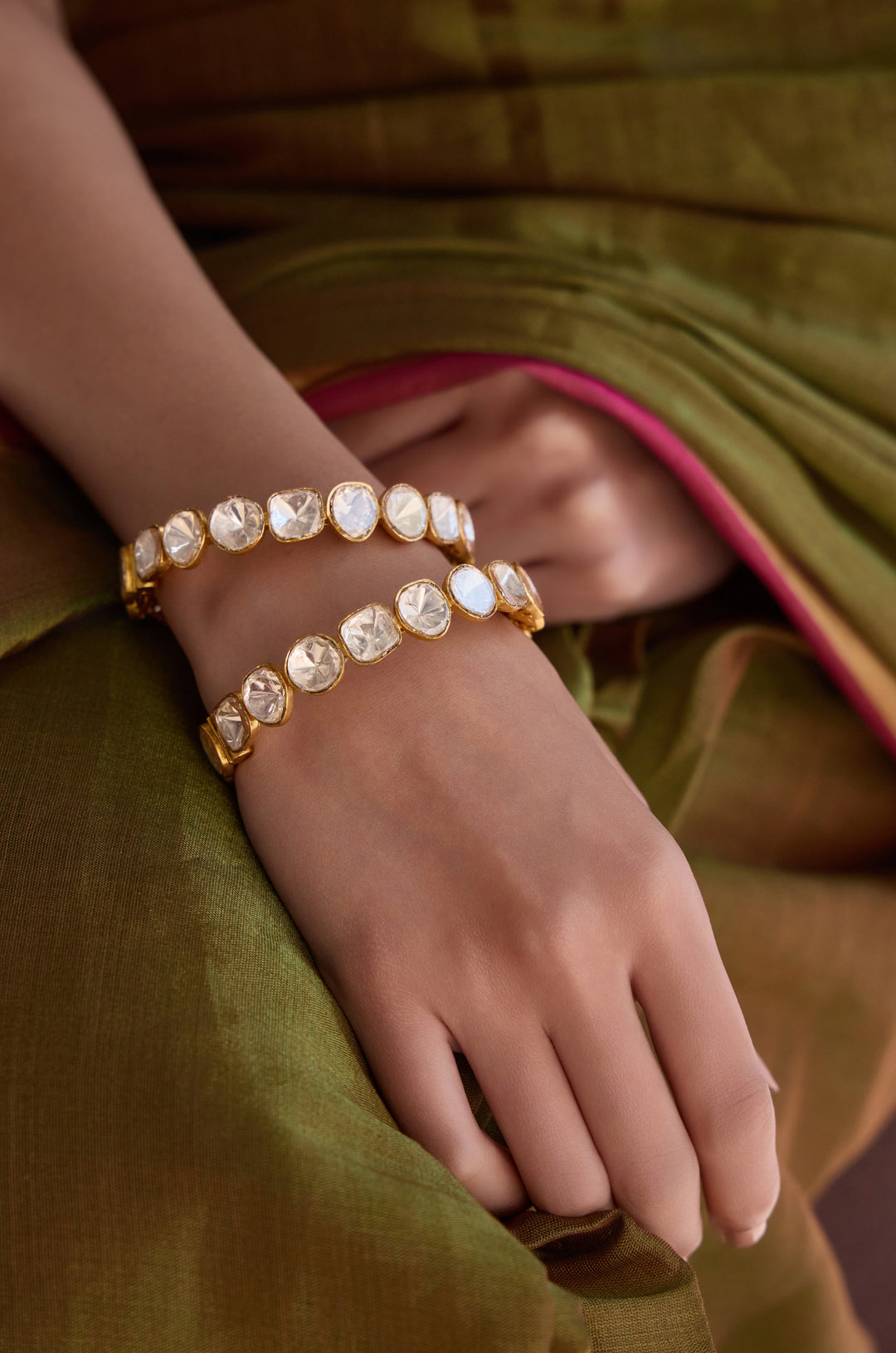 Agrima Polki Bangles - Set of 2