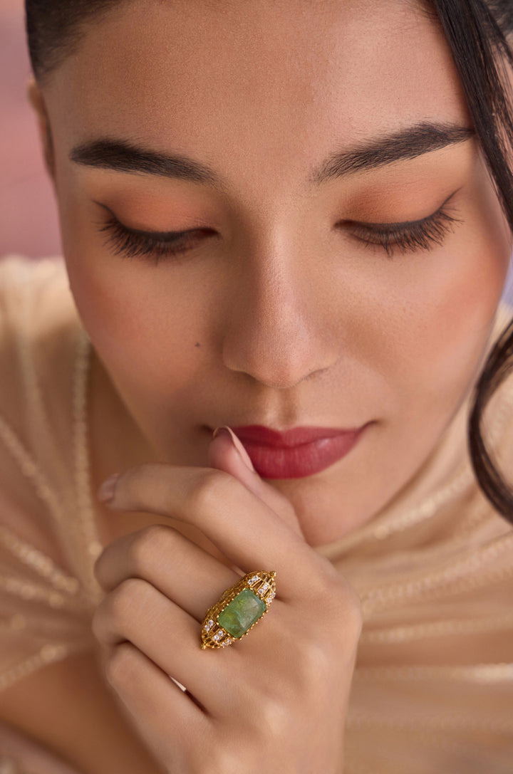 Shipra Mint Polki Ring