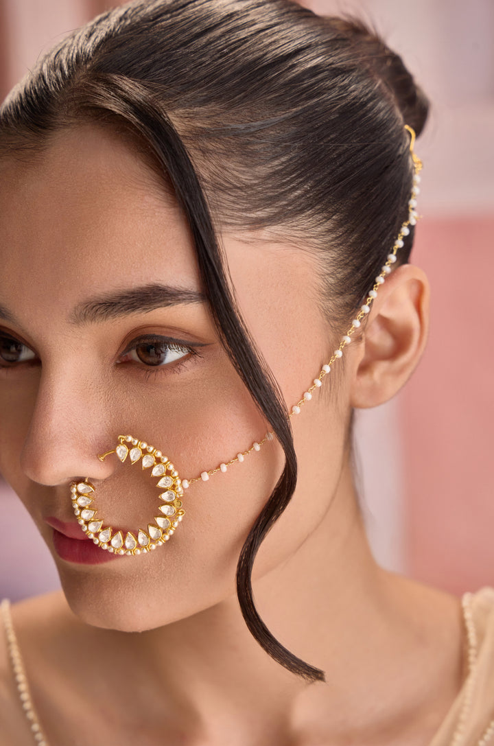 Layna Polki Silver Nosepin