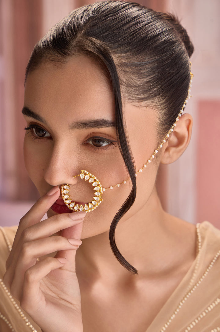 Layna Polki Silver Nosepin