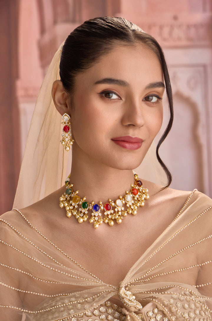 Aiza Navrattan Silver Necklace Set