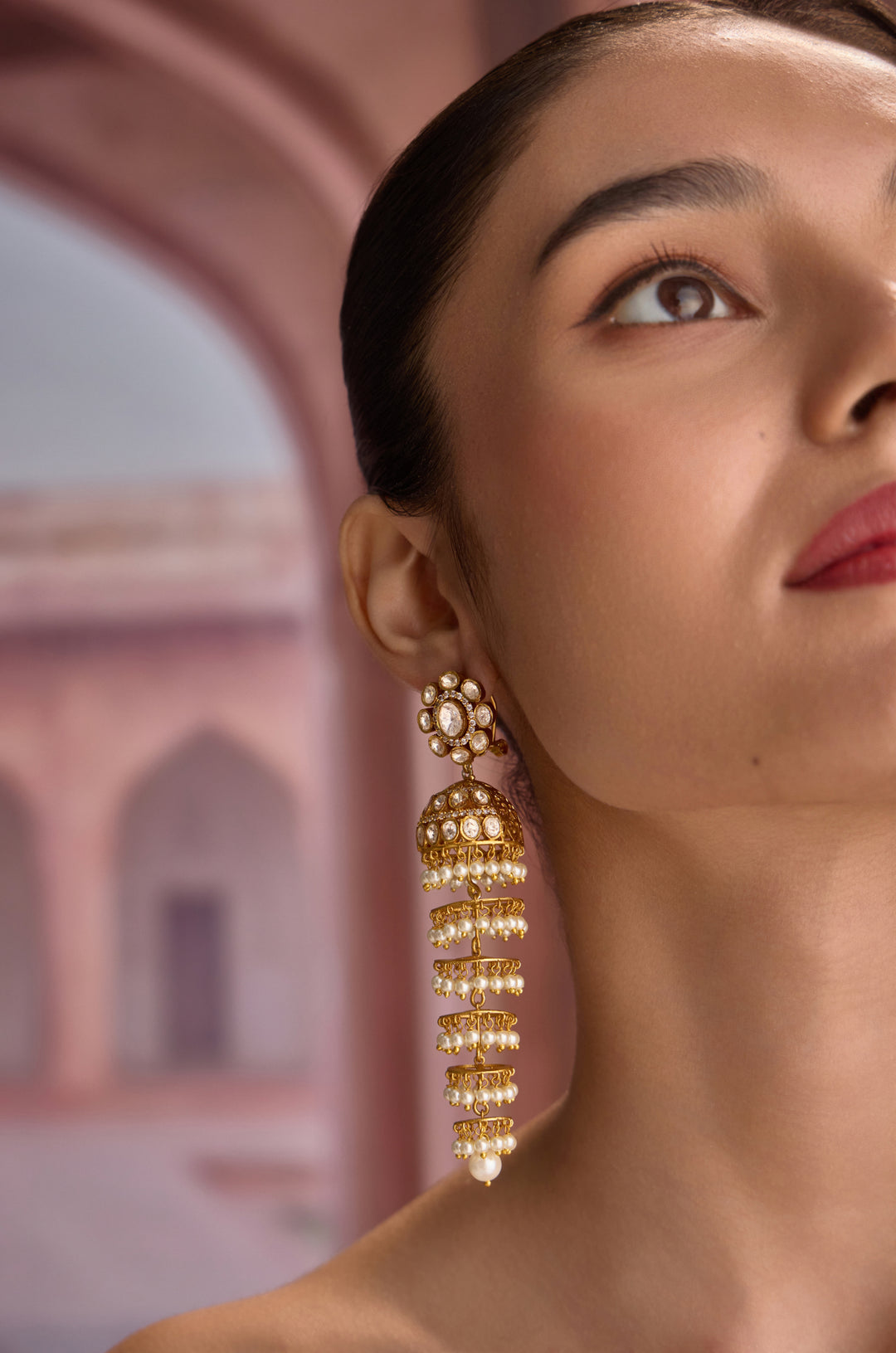 Serena Polki Chandelier Earrings