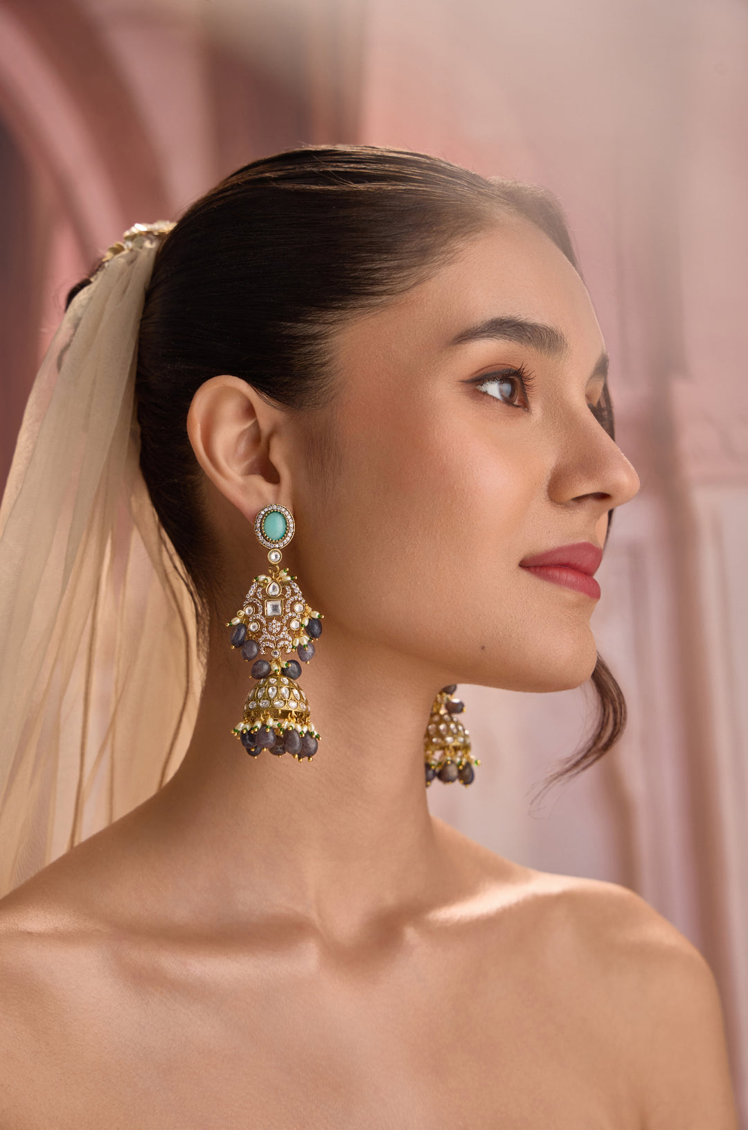 Rinni Polki Jhumka Earrings