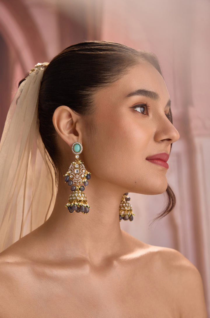 Rinni Polki Jhumka Earrings