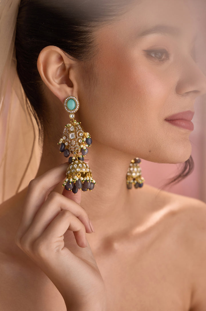 Rinni Polki Jhumka Earrings