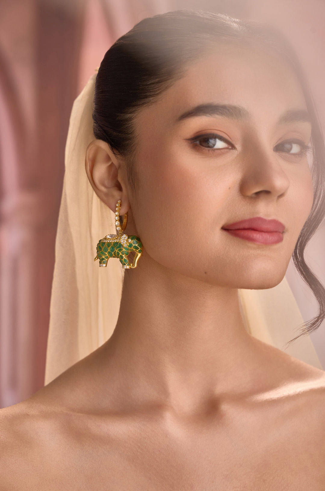 Gajj Silver Polki Drop Earrings