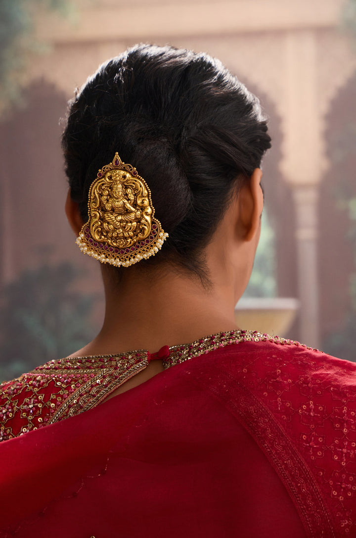 Avisha Pink Temple Braid Pin