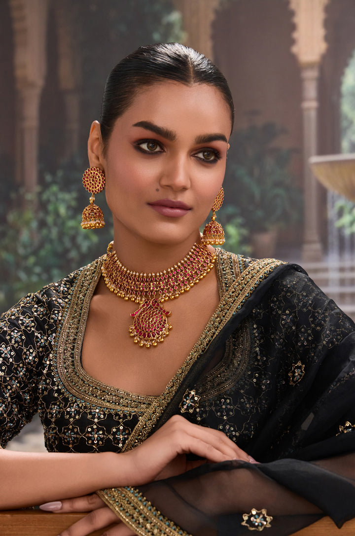 Aparna Temple Work Necklace Set