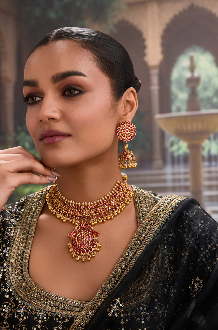 Aparna Temple Work Necklace Set