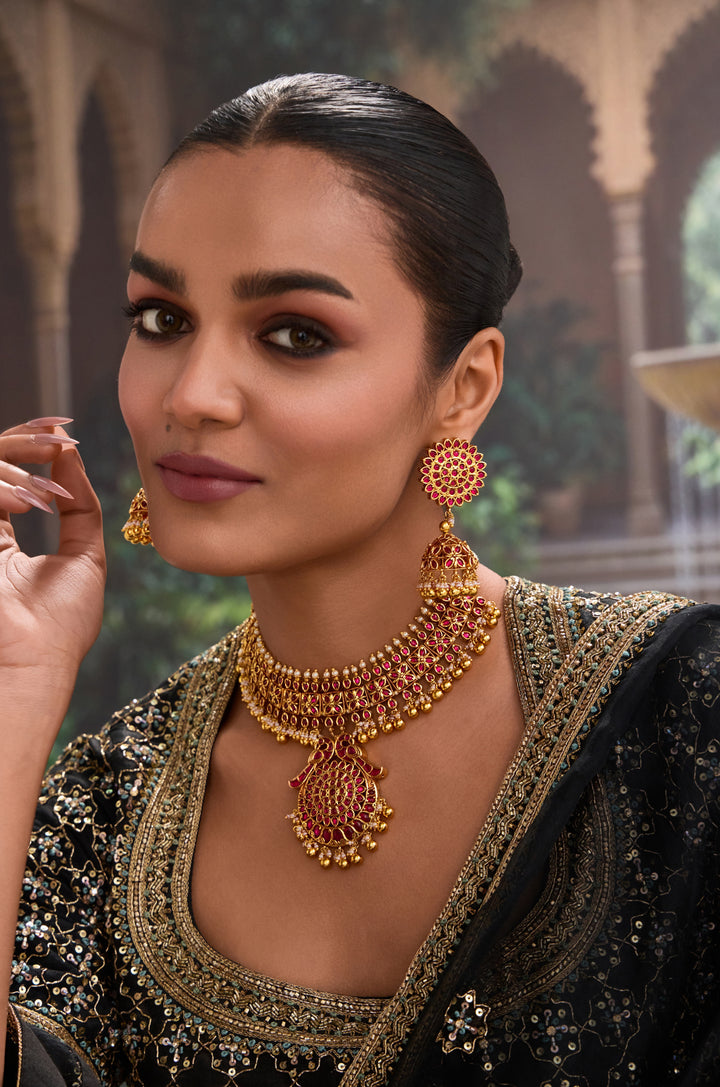 Aparna Temple Work Necklace Set