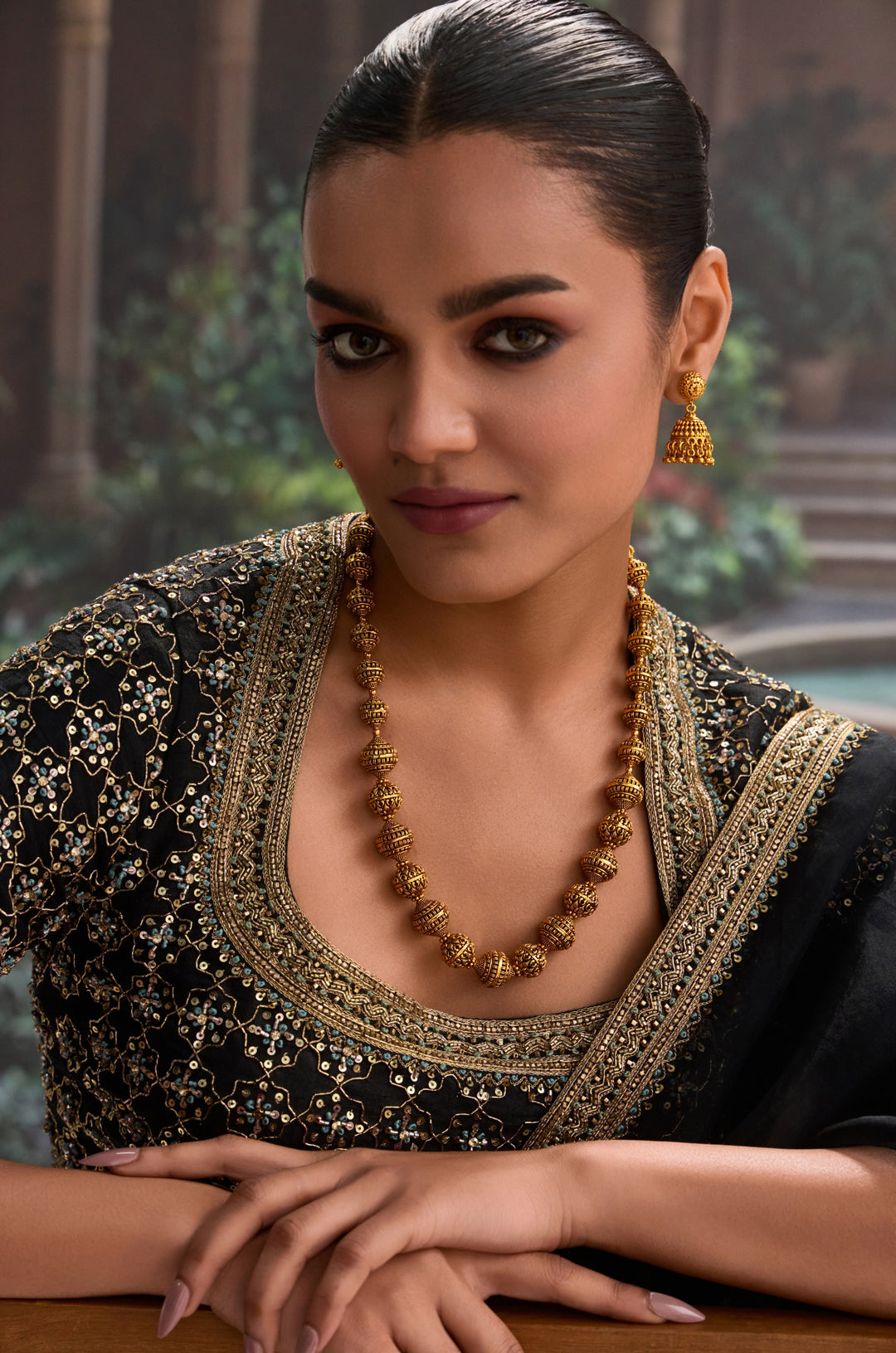 Tabira Temple Work Necklace Set