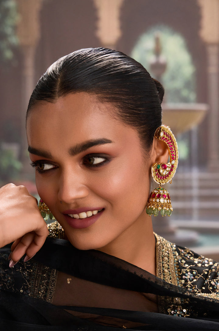 Ridhika Temple Jhumka Earcuffs
