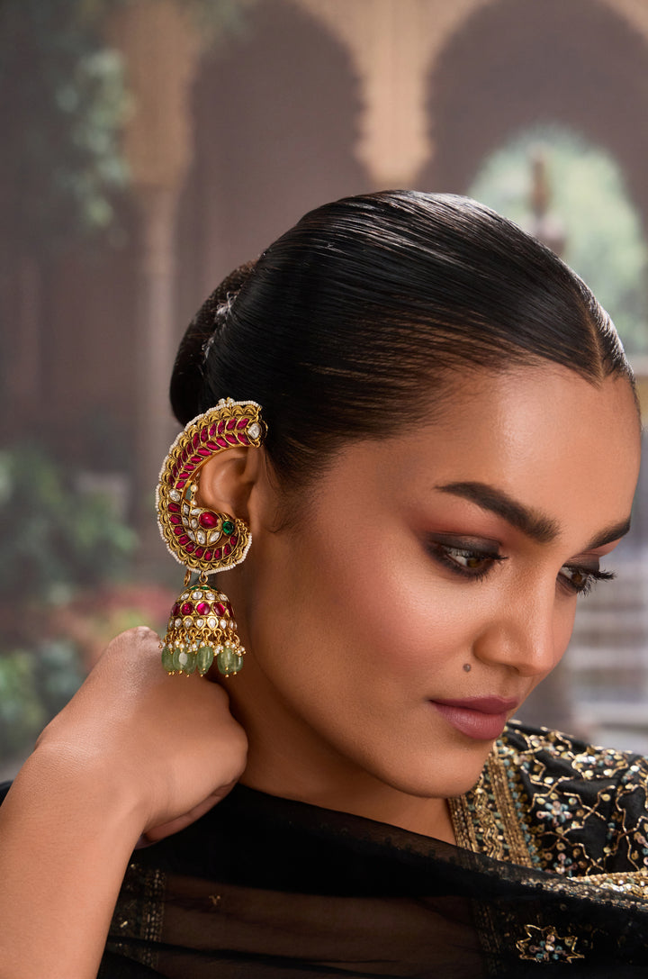 Ridhika Temple Jhumka Earcuffs