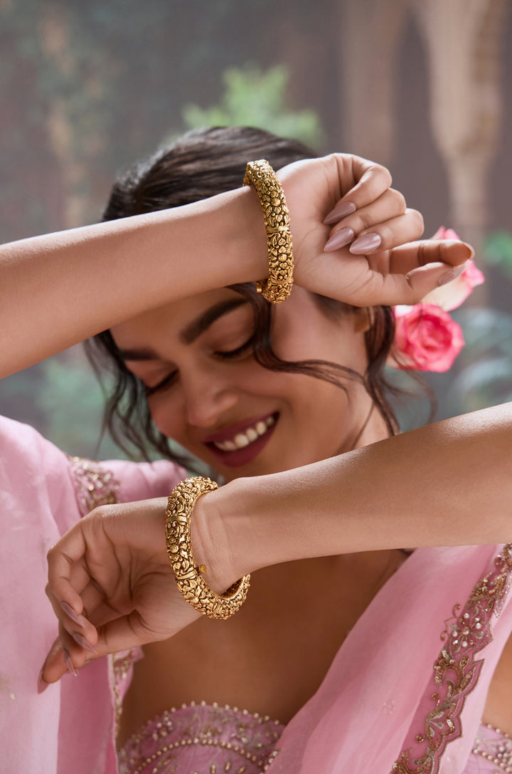 Kaaveri Temple Bangles - Set of 2