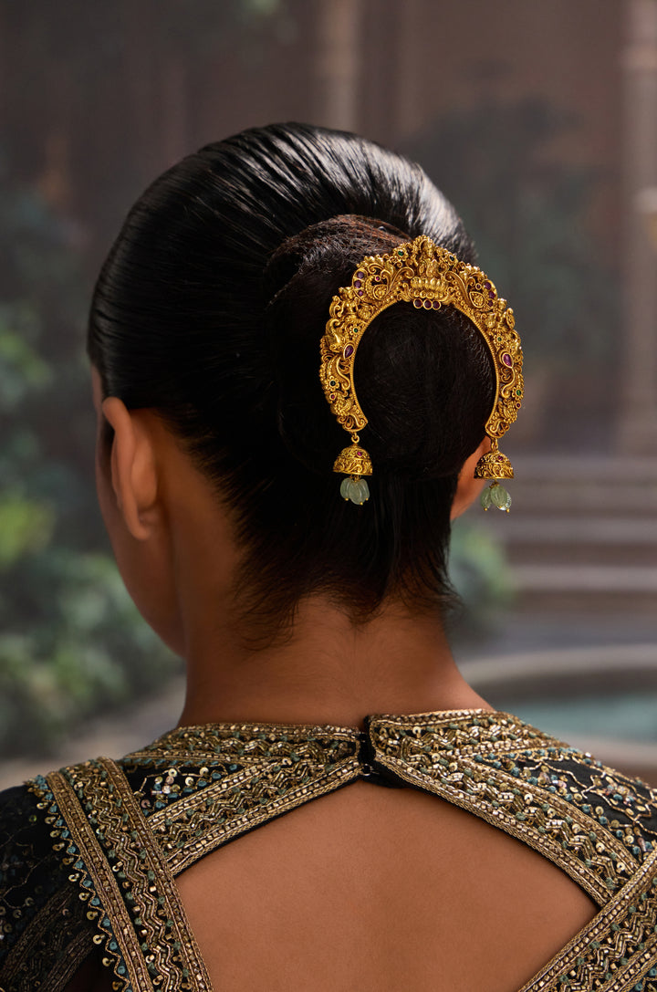 Nisha Mint Temple Work Braid Pin