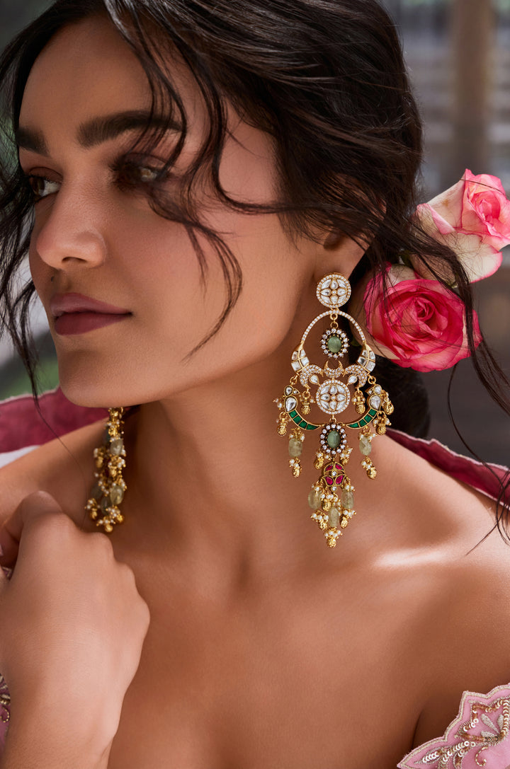 Abhisha Polki Multicolored Earrings