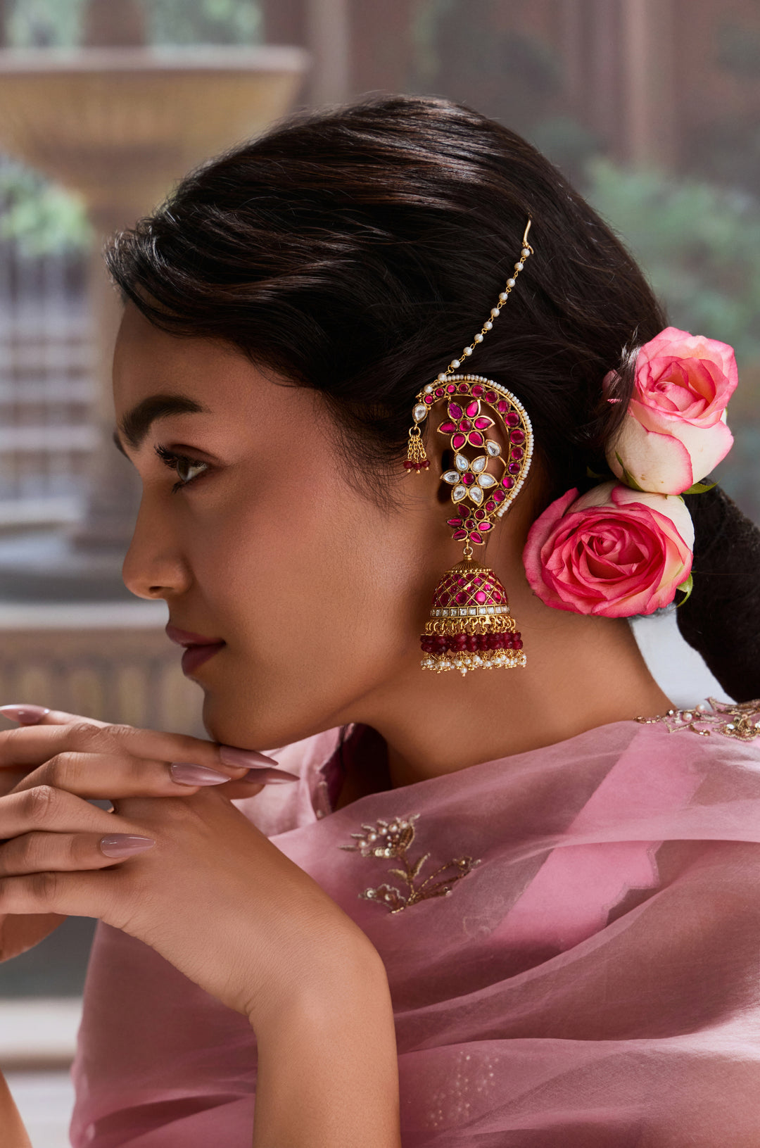 Ridhi Temple Jhumka Earcuffs