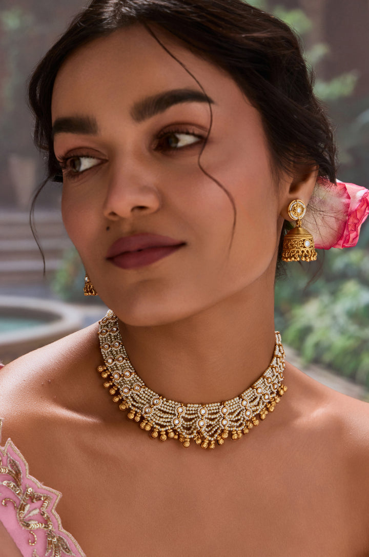 Garishma Temple Work Necklace Set