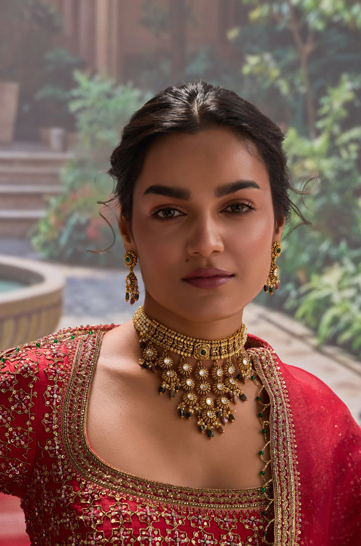 Sagrika Temple Necklace Set