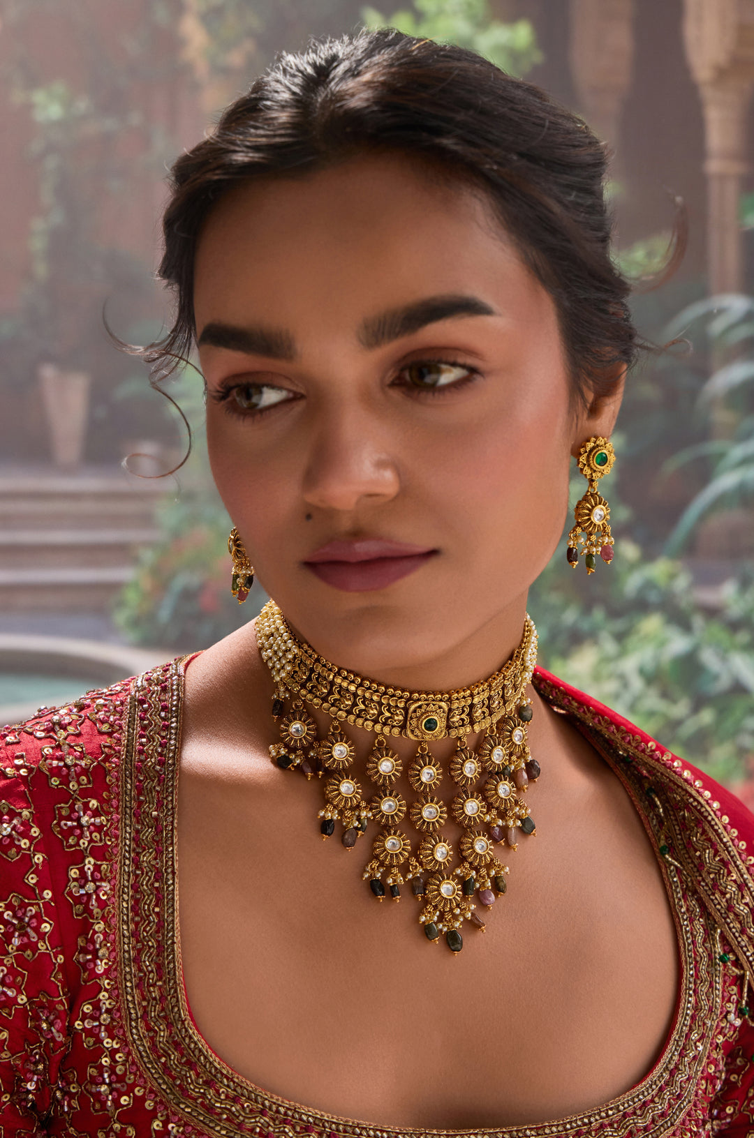 Sagrika Temple Necklace Set