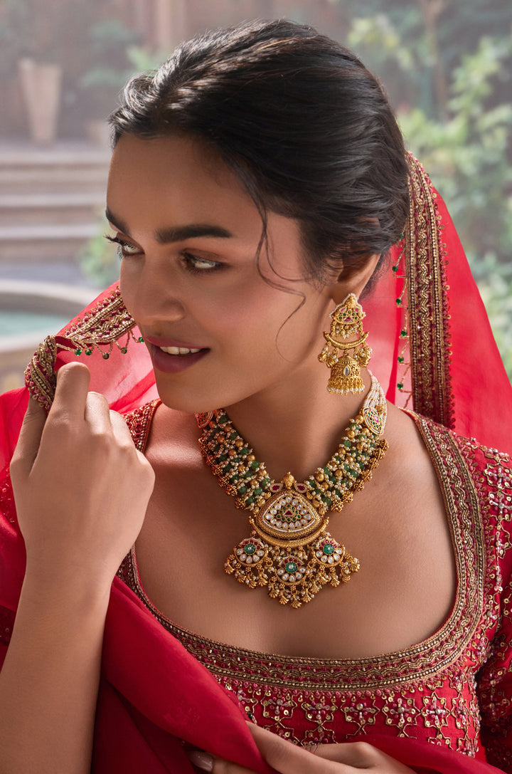 Saishti Temple Necklace Set