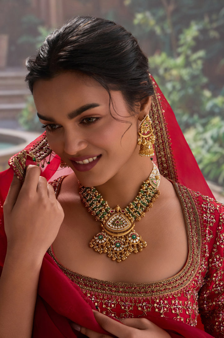 Saishti Temple Necklace Set