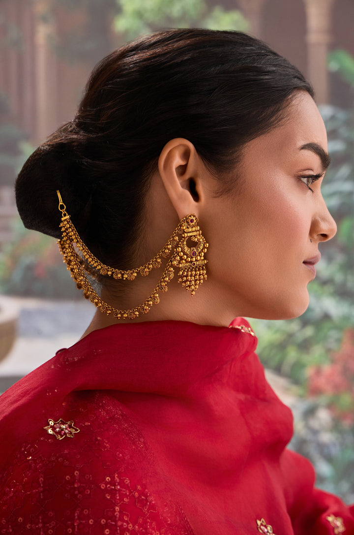 Prachika Temple Work Earrings
