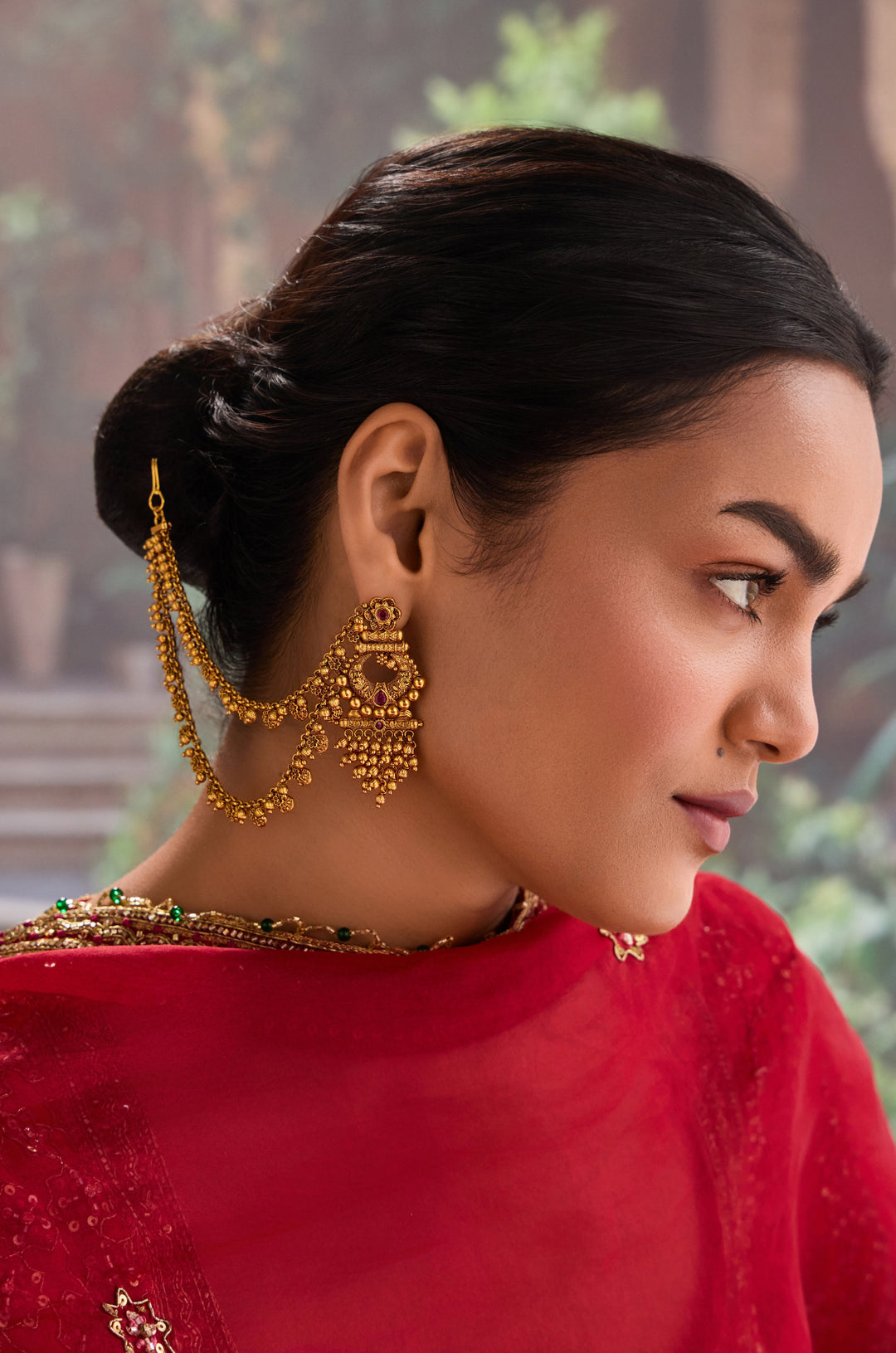 Prachika Temple Work Earrings