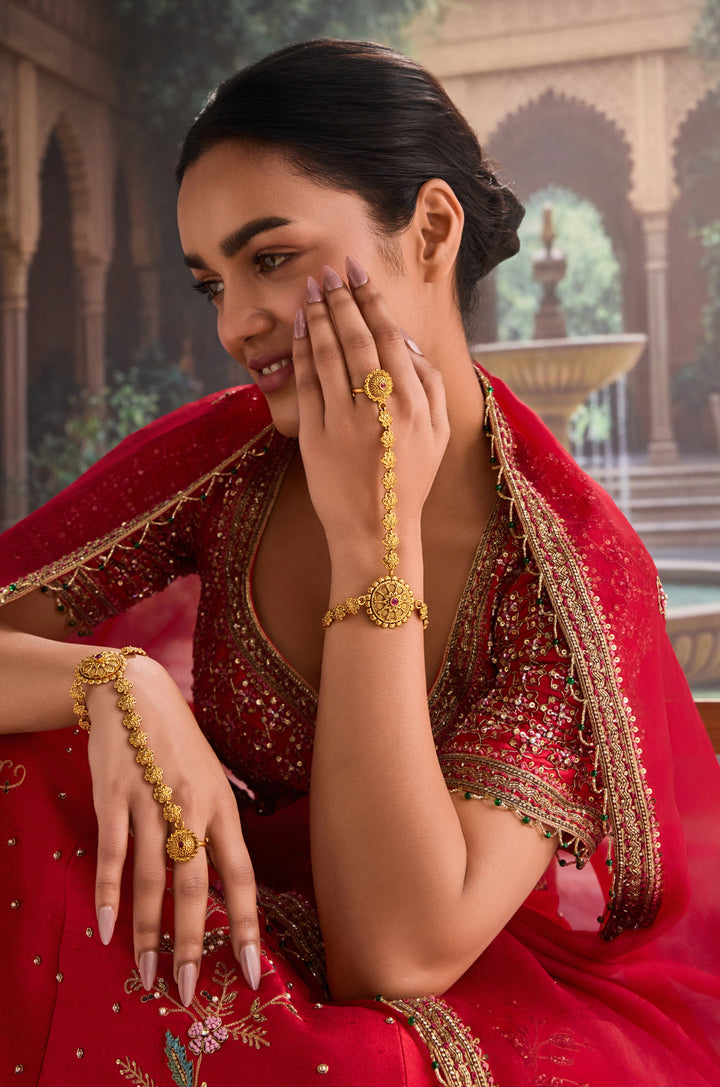 Veena Temple Hathphool Bracelet