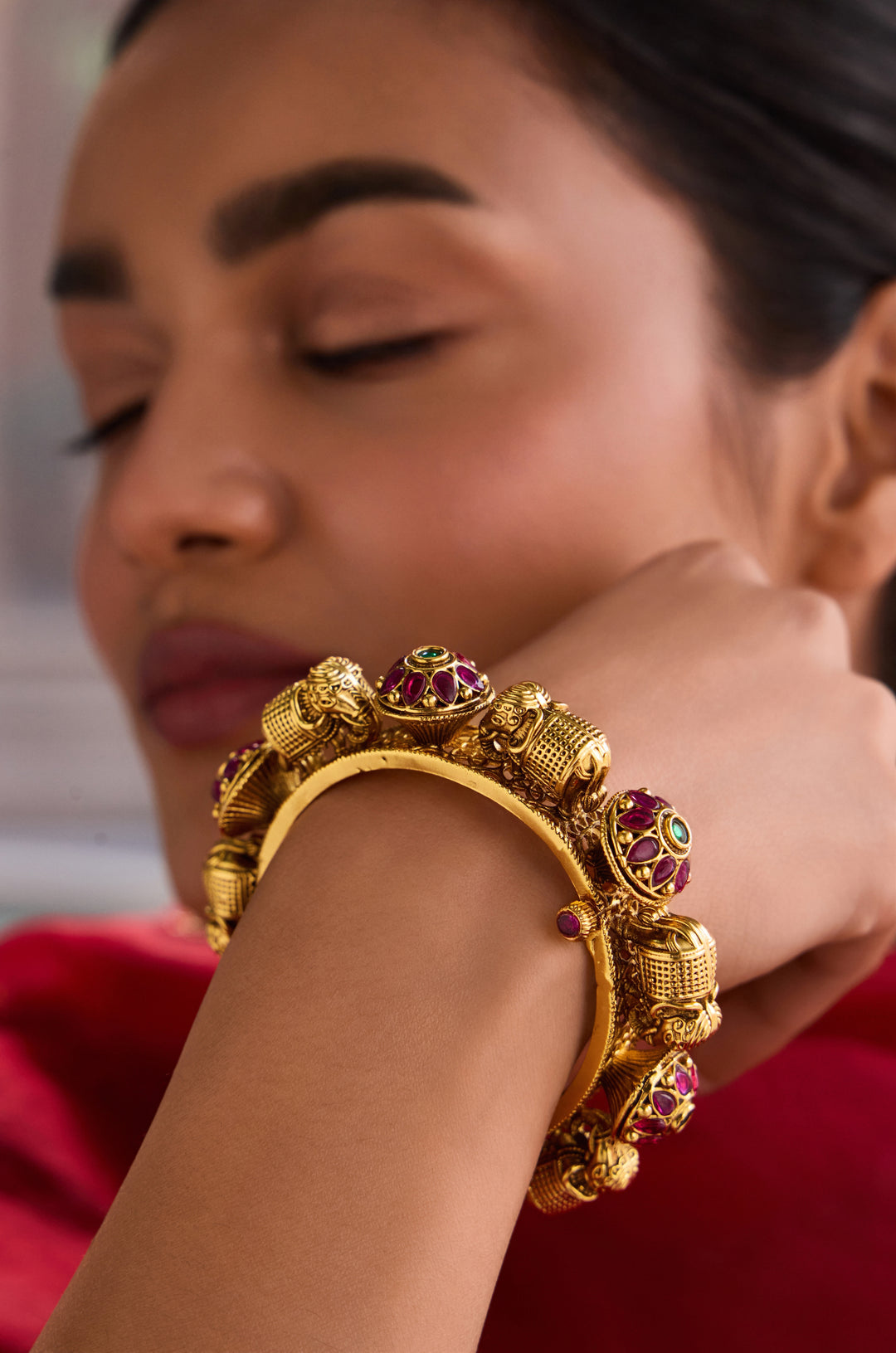 Urvi Temple Work Bangle